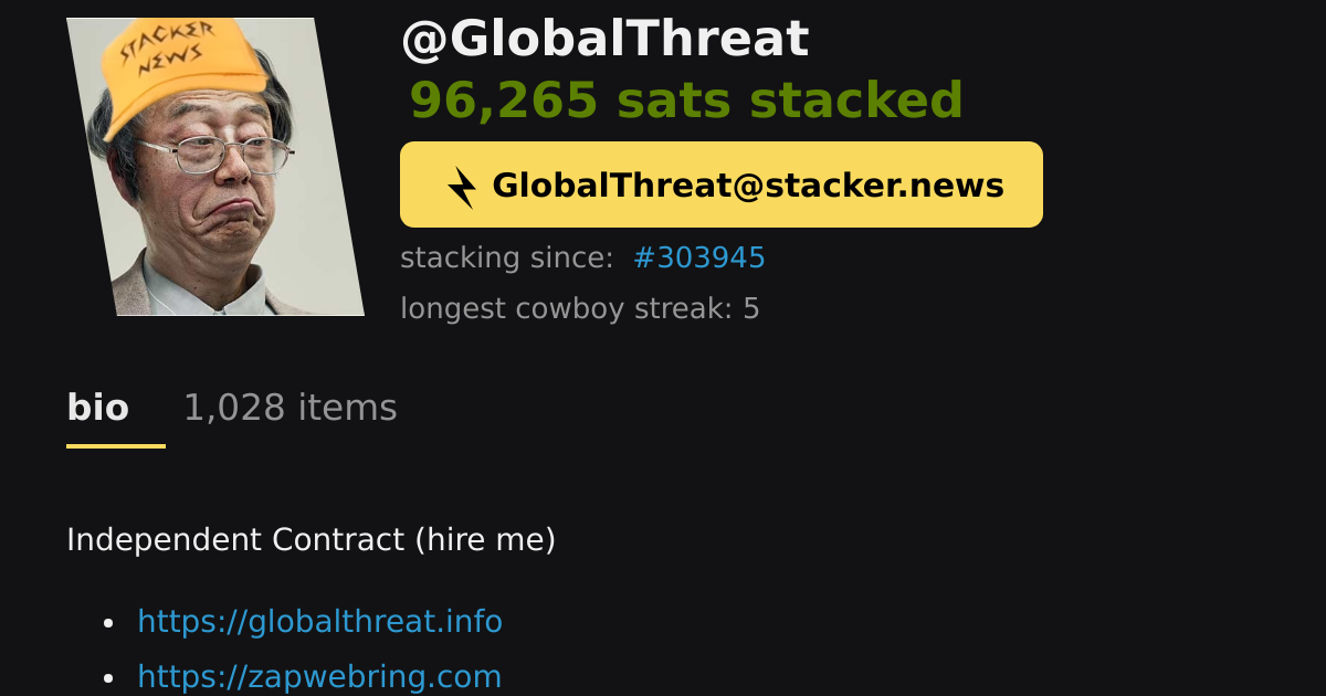 Globalthreat Stacker News 