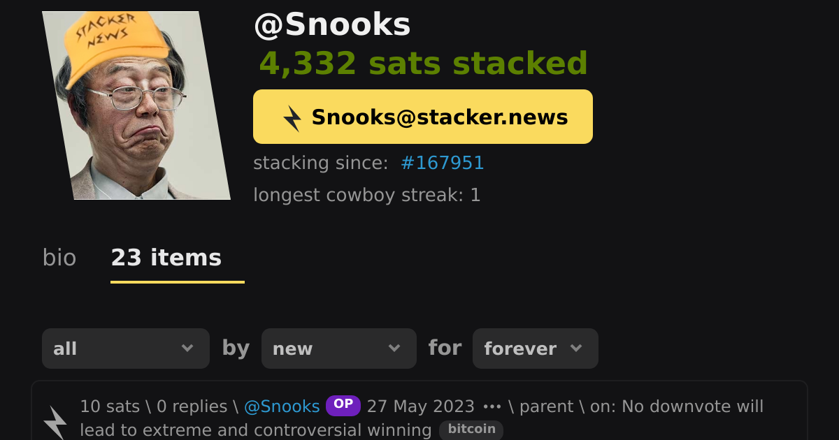 Snooks/all \ stacker news