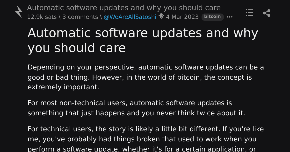 Automatic software updates and why you should care \ stacker news