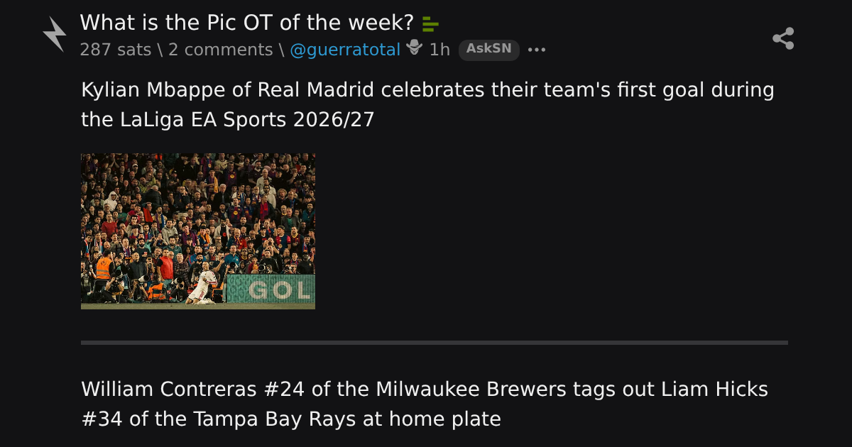 What is the Pic OT of the week? \ stacker news