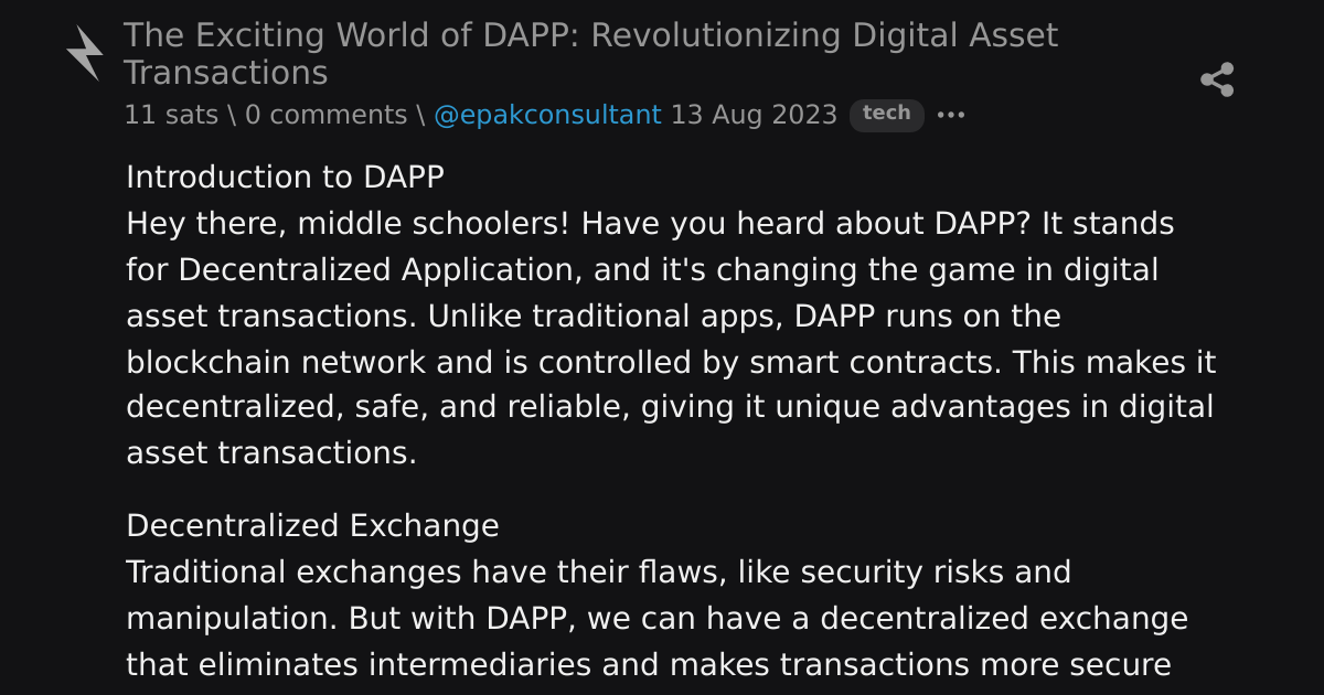 The Exciting World of DAPP: Revolutionizing Digital Asset Transactions ...