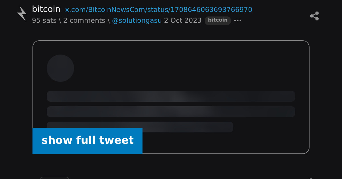 bitcoin \ stacker news ~bitcoin