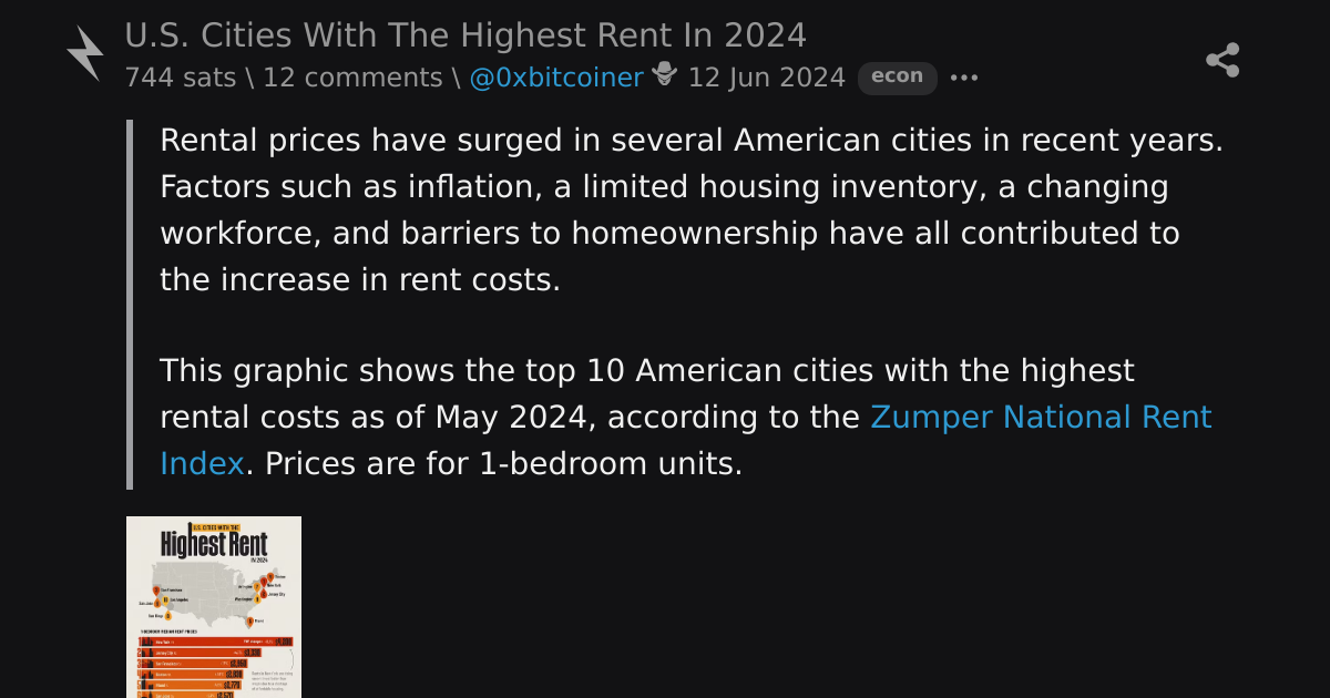 U.S. Cities With The Highest Rent In 2024 \ stacker news