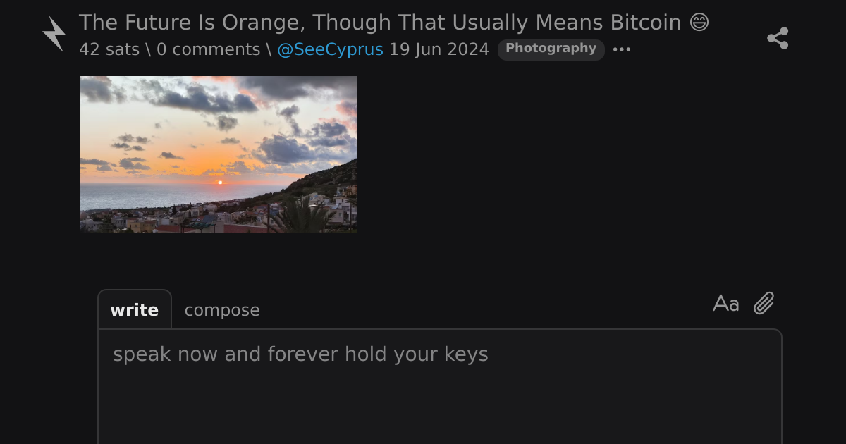 The Future Is Orange, Though That Usually Means Bitcoin 😄 \ stacker news