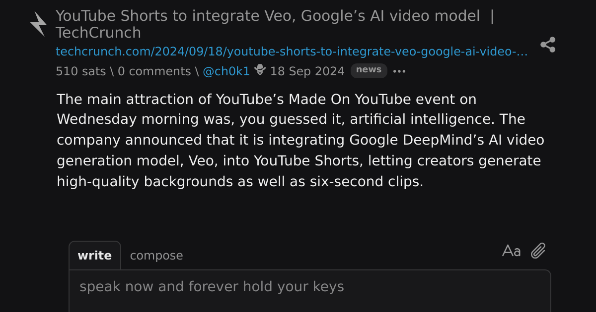 YouTube Shorts to integrate Veo, Google’s AI video model | TechCrunch ...