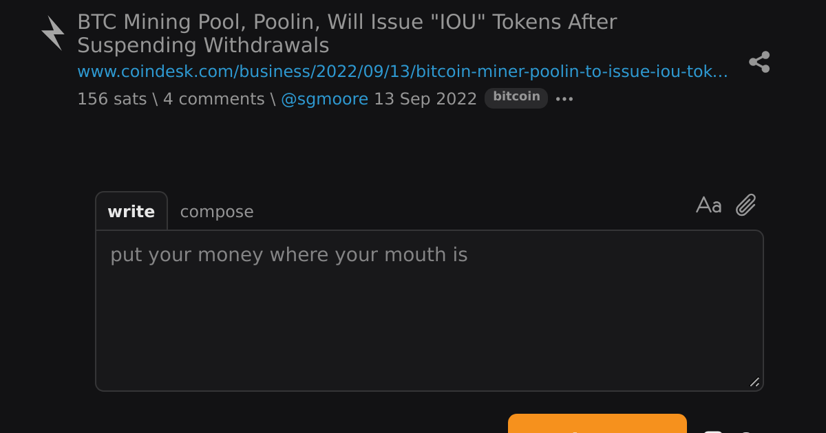 BTC Mining Pool, Poolin, Will Issue 