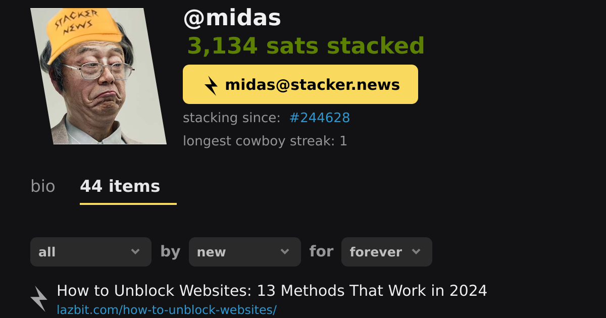 Midas all stacker news